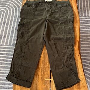 Sonoma Women's Dark Green Cropped Pants